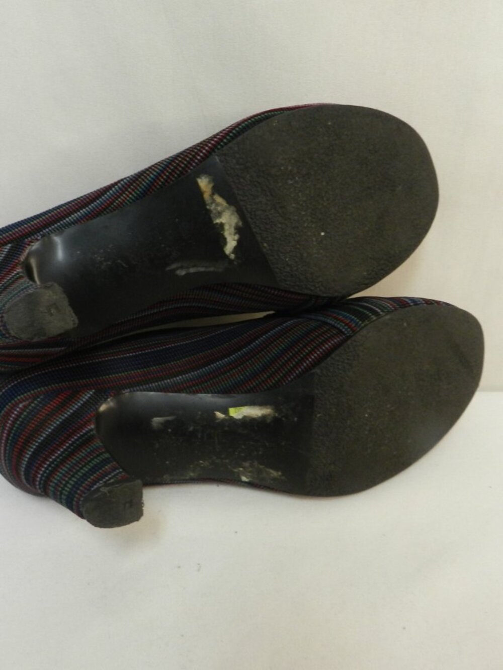 United Nude Stretch Striped heels pumps shooties ankle Size Sz 38 US 8 - Picture 13 of 14